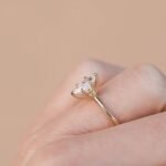18K Solid Gold 1.00 CT Natural Diamond Marquise Cut Prong Set Engagement Ring - Image 6
