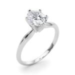 18K Solid Gold 1 CT Oval Cut Natural Diamond Solitaire Engagement Ring - Image 2