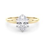 18K Solid Gold 1 CT Oval Cut Natural Diamond Solitaire Engagement Ring - Image 6
