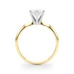 18K Solid Gold 1 CT Oval Cut Natural Diamond Solitaire Engagement Ring - Image 5