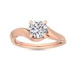 1.00Ct Natural Diamond Solitaire Engagement Ring in 18K Solid Gold - Image 2