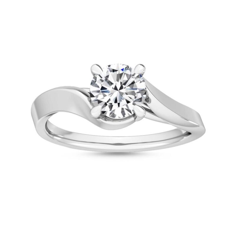 1.00Ct Natural Diamond Solitaire Engagement Ring in 18K Solid Gold