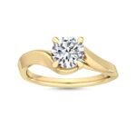 1.00Ct Natural Diamond Solitaire Engagement Ring in 18K Solid Gold - Image 3