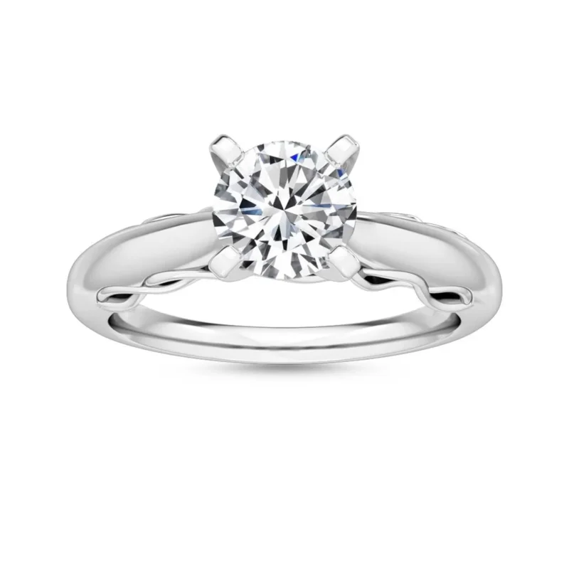 18K Solid Gold 1.00 Ct Natural Diamond Solitaire Engagement Ring