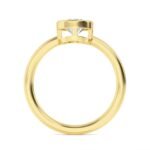 18K Solid Gold 1.00 Ct Oval Natural Diamond Engagement Ring Bezel Set - Image 5