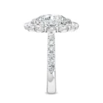 18K Solid Gold 3.94 CT Oval Double Halo Lab Grown Diamond Engagement Ring - Image 6