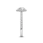 18K Solid Gold 1.47 Ct Round Brilliant Halo Lab Grown Diamond Engagement Ring - Image 5