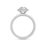 18K Solid Gold 1.58 Ct Round Cut Natural Diamond Halo Engagement Ring - Image 4