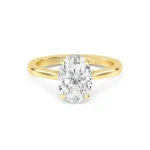Oval 1.56 Ct Natural Diamond Engagement Ring in 18K Solid Gold - Image 3