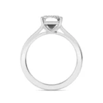 1.57ct Emerald Cut Natural Diamond Solitaire Engagement Ring in 18K Solid Gold - Image 4