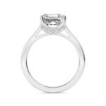 18K Solid Gold 1.53 CT Asscher Cut Diamond Solitaire Engagement Ring - Image 6