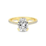 18K Solid Gold 1.69 CT Cushion Cut Natural Diamond Engagement Ring | Pavé Solitaire Bridal Ring - Image 3