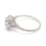 18K Solid Gold 1.42 CT Round Cut Double Halo Pave Natural Diamond Engagement Ring - Image 4