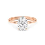 Oval 1.56 Ct Natural Diamond Engagement Ring in 18K Solid Gold - Image 2