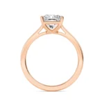 18K Solid Gold 1.6ct Radiant Cut Natural Diamond Solitaire Engagement Ring - Image 2