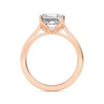 18K Solid Gold 1.53 CT Asscher Cut Diamond Solitaire Engagement Ring - Image 2