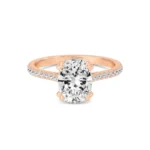 18K Solid Gold 1.69 CT Cushion Cut Natural Diamond Engagement Ring | Pavé Solitaire Bridal Ring - Image 2