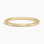 18K Solid Gold Natural Diamond Round Cut Prong Set Eternity Band