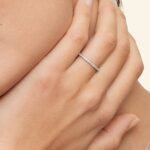 18K Solid Gold Natural Diamond Round Cut Pave Set Full Eternity Band - Image 4