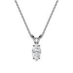 18K Solid Gold Marquise Cut Natural Diamond Pendant Necklace - Image 2