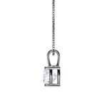 18K Solid Gold 1 CT Natural Diamond Cushion-Cut Pendant Necklace - Image 4