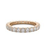 18K Solid Gold 1 CT Lab Grown Diamond Eternity Wedding Band - Image 5