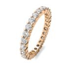 18K Solid Gold 1 CT Lab Grown Diamond Eternity Wedding Band - Image 4
