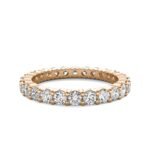 18K Solid Gold 2.00 CT Natural Diamond Eternity Wedding Band