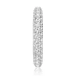 18K Solid Gold Micro Pave Natural Diamond Eternity Band - Image 3