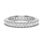 18K Solid Gold Micro Pave Natural Diamond Eternity Band
