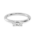 18K Solid Gold 0.70 Ct Hexagon Natural Diamond Solitaire Engagement Ring