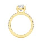 18K Solid Gold 3.04 Ct Oval Cut Natural Diamond Hidden Halo Engagement Ring - Image 3