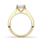 18K Solid Gold 1ct Oval Cut Lab Grown Diamond Solitaire Engagement Ring - Image 3