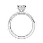 18K Solid Gold 2.14 Ct Oval Split Shank Lab Grown Diamond Engagement Ring - Image 7