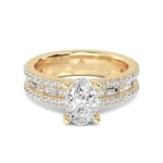 18K Solid Gold 2.14 Ct Oval Split Shank Lab Grown Diamond Engagement Ring - Image 5