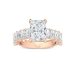 18K Solid Gold 3.58ct Radiant Cut Lab Grown Diamond Engagement Ring - Image 2