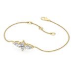 0.50Ct Marquise & Pear Cut Dainty Lab Grown Diamond Bracelet in 18K Solid Gold - Image 4