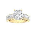 18K Solid Gold 3.58ct Radiant Cut Lab Grown Diamond Engagement Ring - Image 3