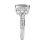 18K Solid Gold 3.09Ct Emerald Cut Lab Grown Diamond Engagement Ring - Image 6