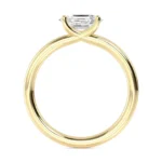 18K Solid Gold 0.70 Ct Hexagon Natural Diamond Solitaire Engagement Ring - Image 3