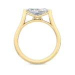 18K Solid Gold 1.17 Ct Marquise Diamond Split Shank Solitaire Engagement Ring - Image 3