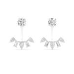 18K Solid Gold 2.44ctw Multi Shape Natural Diamond Drop Earrings