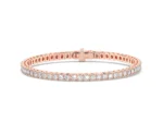 18K Solid Gold 5ct Natural Diamond Tennis Bracelet - Image 2