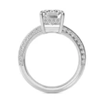 18K Solid Gold 3.09Ct Emerald Cut Lab Grown Diamond Engagement Ring - Image 5