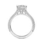 18K Solid Gold 2.06 CT Princess Cut Natural Diamond Engagement Ring - Image 5