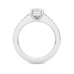 18K Solid Gold 3.00Ct Emerald Cut Lab Grown Diamond Engagement Ring - Image 5
