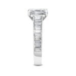 18K Solid Gold 3.00Ct Emerald Cut Lab Grown Diamond Engagement Ring - Image 6