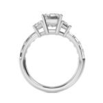3.93ct Emerald Cut Lab Grown Diamond Engagement Ring in 18K Solid Gold - Image 5