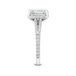 18K Solid Gold 2.50 CTW Radiant Cut Lab Grown Diamond Engagement Ring - Image 6