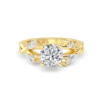 18K Solid Gold 1.19 Ct Round Cut Natural Diamond Engagement Ring - Image 3